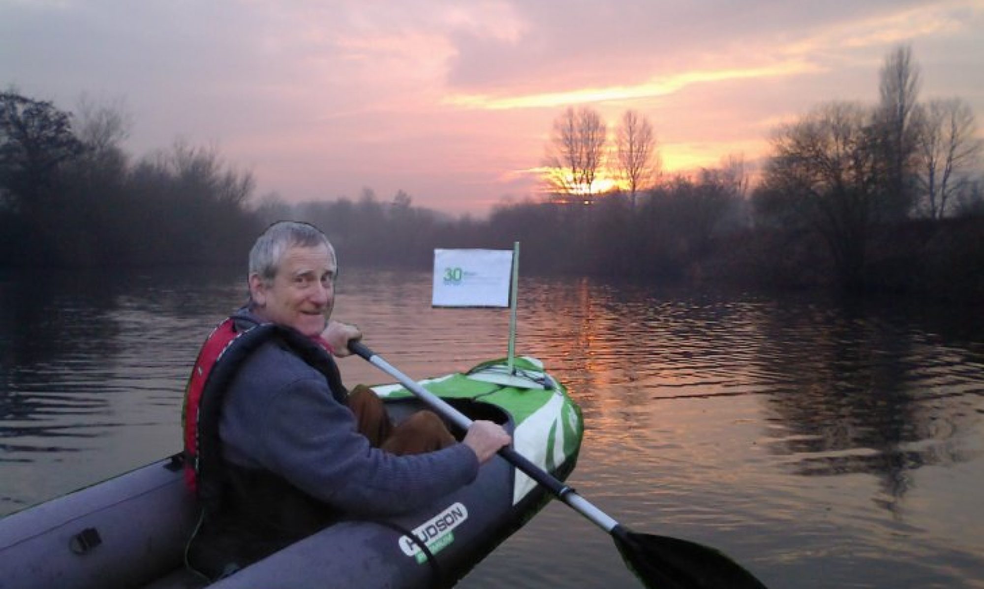 Paddling off into the sunset